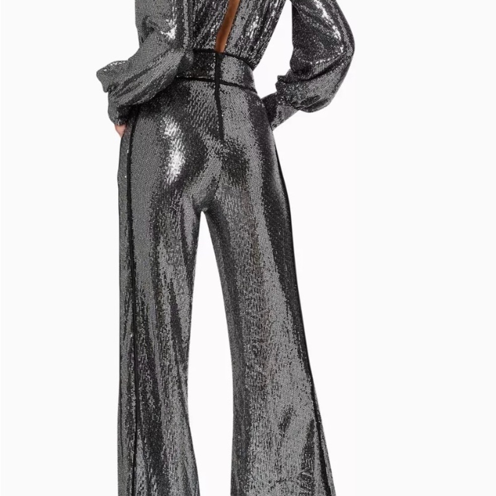 Zhivago Metallic Silver Wide Leg Jumpsuit